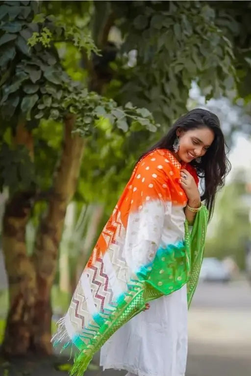 Tri - Colour Dupatta