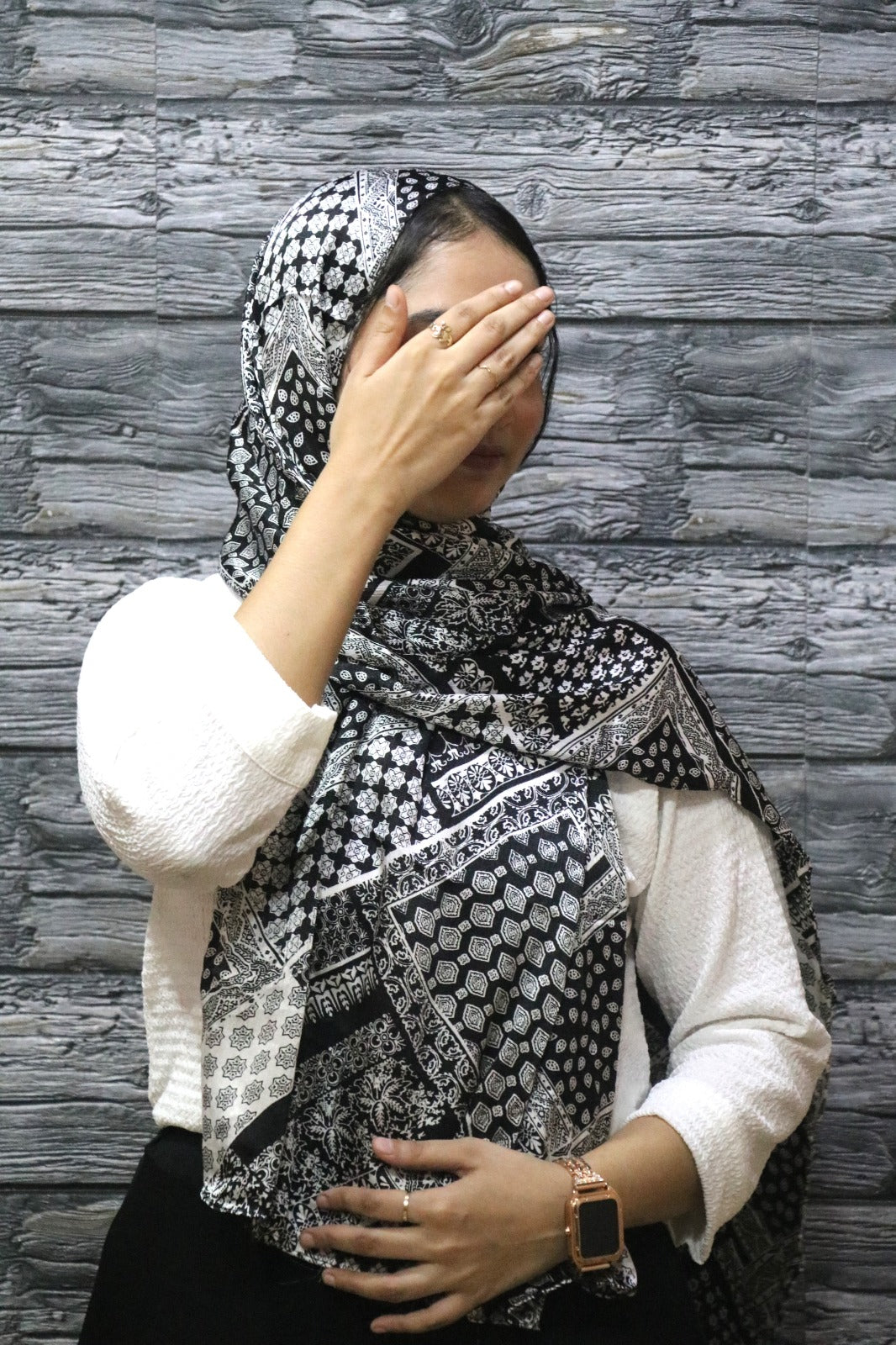 Printed Satin Hijab