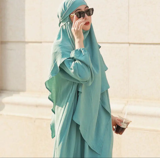 AQUA GREEN PRAYER DRESS