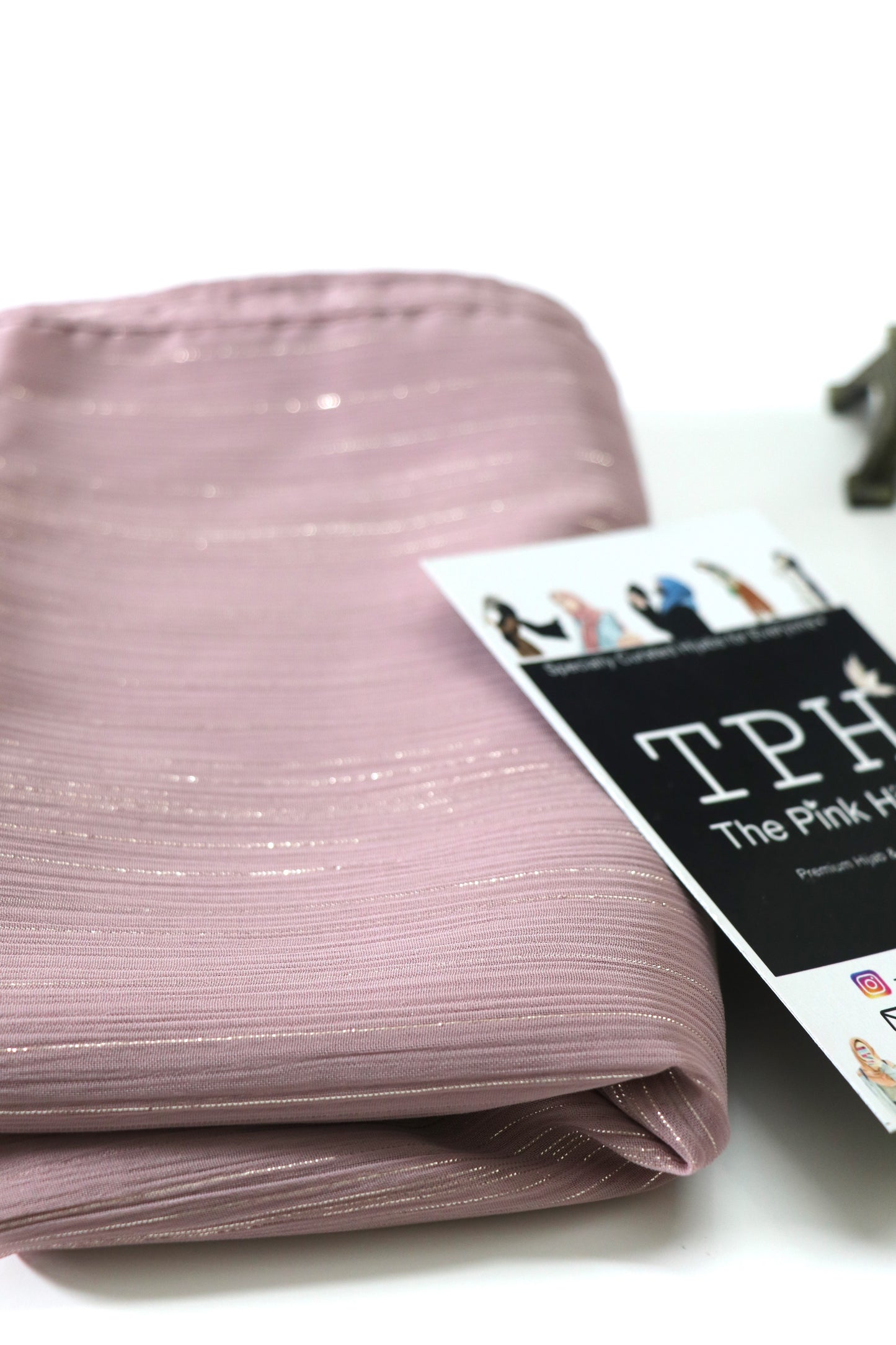 DUSTY MAUVE  METALLIC CHIFFON HIJAB