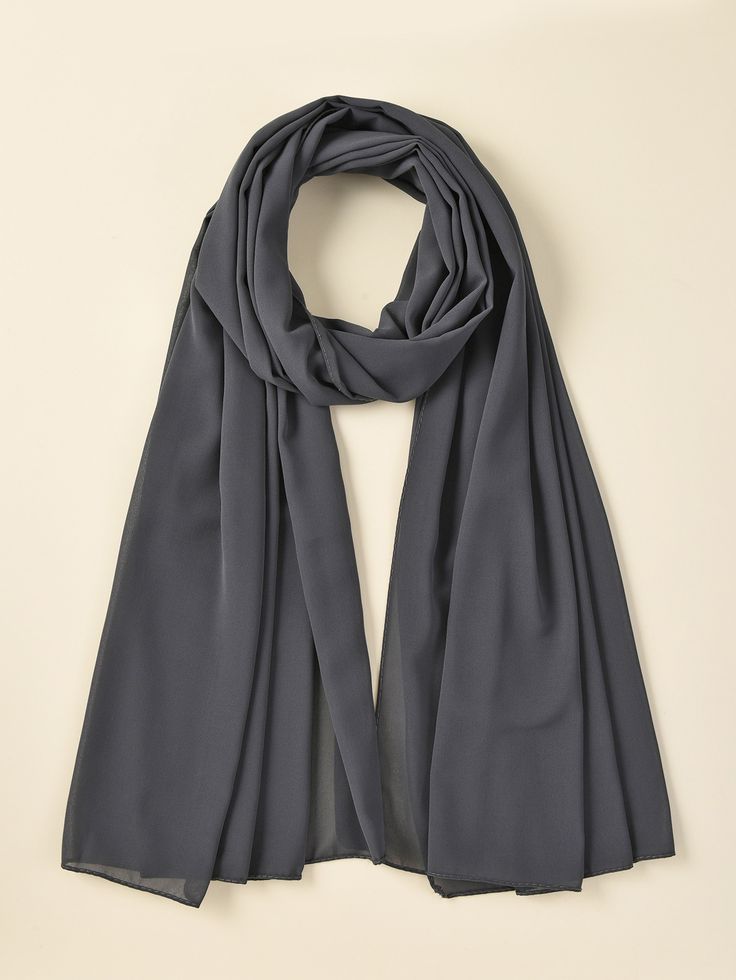 CHARCOAL GREY GEORGETTE HIJAB