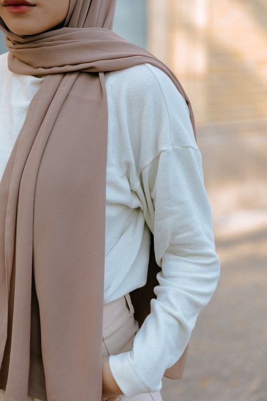 TAUPE GEORGETTE HIJAB